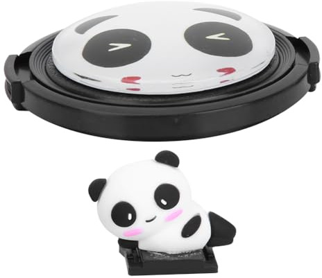 MMABEUTF Camera Hot Shoe Cover and Lens Cap Kit, Durable Plastic, Universal Fit, for, for, for Mirrorless Cameras, with Cute Panda Design