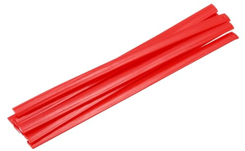 QUARKZMAN 10PCS Barrette Di Saldatura Plastica Rossa 9.5mm x 200mm HDPE | Nastro Piatto Di Saldatura Plastica, Per Riparazione Serbatoi Acqua Pallet Carrelli Elevatori Bidoni, 0.4inch x 8inch