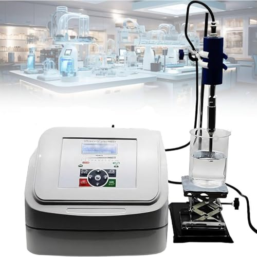 GTANND Dispersor, Emulsificador y Mezclador de Laboratorio; Pequeño Homogeneizador Ultrasónico de Laboratorio; Disruptor Celular Ultrasónico de Alta Velocidad con Soporte y Altura Ajustable 3mmProbe