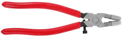PRETYZOOM Pinza per Rottura Vetro 20 Cm Ganascia Curva in Acciaio e Impugnatura in Gomma per Vetro Colorato e Mosaici Precisione Migliorata