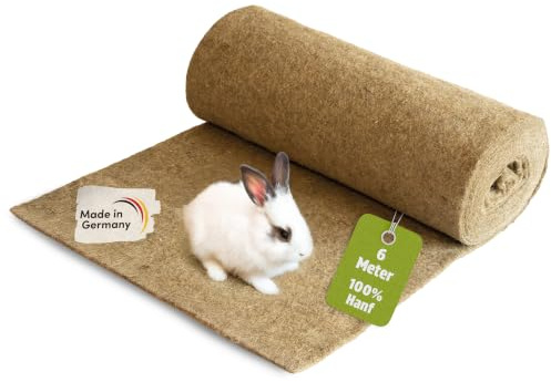 napfpower Hanfmatte Rolle 6m x 50cm (5mm) – Nagerteppich für Kleintiere | 100% Hanf, kompostierbar & naturbelassen. Ideale Nagermatte & Käfigeinlage für Hasen, Meerschweinchen & Kleintiere.