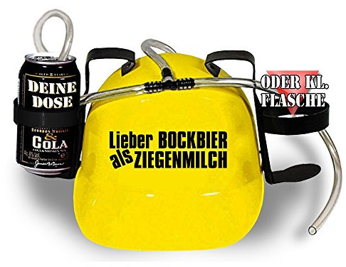 HSK Schutzhelm - Spass-Trinkhelm - Lieber Bockbier als.. - 51665 gelb - größenverstellbar
