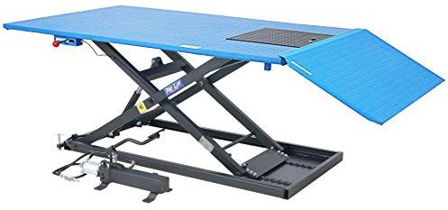 Pro-Lift-Werkzeuge Pont élévateur quad, 675 kg, pour moto, avec pied + entraînement pneumatique, support de montage, plate-forme de travail