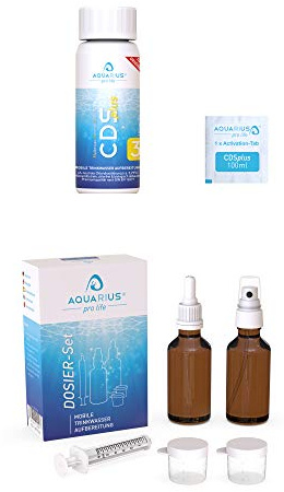 AQUARIUS pro life ® - CDSplus 100 ml + Dosier-Set Bundle I patentierte Chlordioxid Lösung I CDL Tropfen + Pipette & Messbecher I Idealer Belgeiter für Camping & Urlaub I CDL Tropfen I Das Original