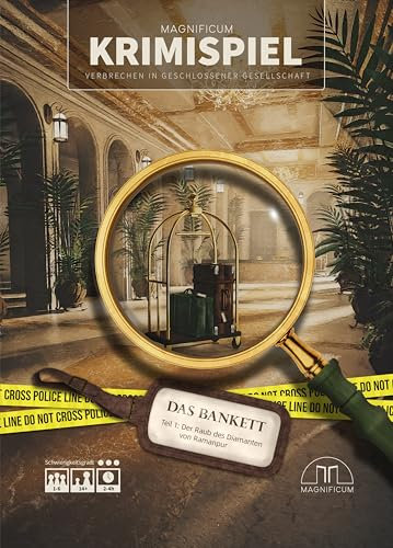 MAGNIFICUM Krimispiel: Das Bankett - Teil 1 - Der Raub des Diamanten von Ramanpur, Detektivspiel/Escape Room Spiel für Erwachsene
