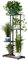 LINZINAR Soporte de metal para plantas de 4 niveles y 5 macetas, estante para macetas para interiores y exteriores, estantería de exhibición para patio, jardín, esquina, balcón, sala de estar (4