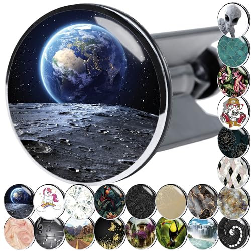 Sanilo Waschbeckenstöpsel, viele schöne Stöpsel für das Waschbecken zur Auswahl, universal mit Motiv (Earth)