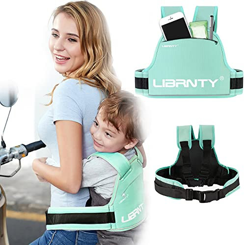 LIBRNTY Motorrad Kinder Gürtel,Kinder Fahrrad hinten Sitz Sicherheitsgurte Fallschutz,Kinder Einstellbar Motorrad Gurt,Mit Reflektierenden Streifen,Geeignet für Kinder zwischen 2 und 12 Jahren
