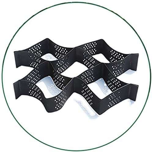 QWEASDF 5 cm/2 in Kiesgitter, Kiesmatten, Bodenwabe Geoweb, HDPE-Geo-Gitter, Durchlässiges Bodengitter, für Hangauffahrten, Gärten, Parkplätze, Waben-Geocell,5 * 10m(16.4 * 32.81ft)