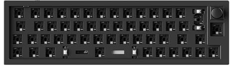 Keychron Q9 Kit de Teclado Mecánico Barebone, ISO 40%, Programable con QMK/Via, Cuerpo de Aluminio CNC, RGB, Compatible con Interruptores MX de 3 y 5 Pines, para Windows y macOS, Negro con Perilla