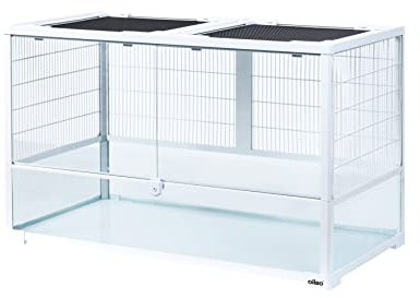 Kleintierterrarium 90x 45x 54cm mit Schwingtüren (SP003W) - weiß, Kleintierkäfig, Nagerkäfig, Hamsterkäfig