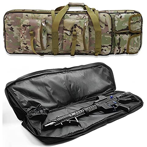 Gun Bag Futteral, Waffentasche Gewehrtasche 2 Langwaffen, Multifunktionale Taktische Jagdtasche, Aussentaschen für Schießen,Jagdexpeditionen D,81cm