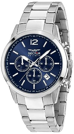 Sector 660 men's chronograph watch with blue background R3273617001 steel