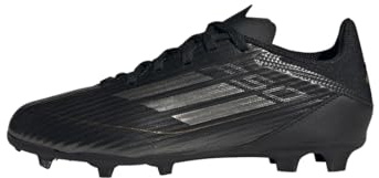 Adidas Unisex - Bambini F50 League Football Boots Firm Ground, Core Black/Iron Metallic/Gold, 30 EU
