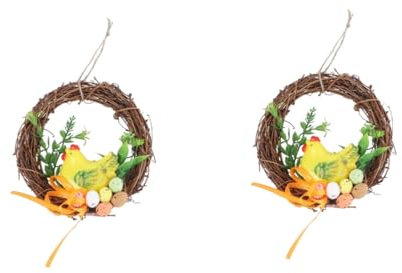 Cabilock 2stücke Kreative Osterküken Blumengirlande Für Tür Und Garten Dekoratives Hängeelement Für Festliche Anlässe Für Fenster Türen Und Porches