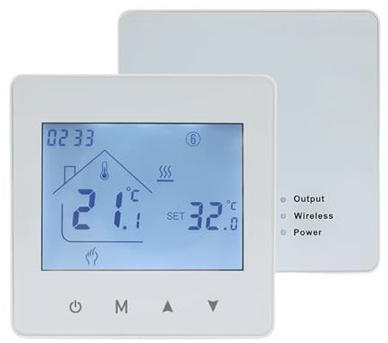 Wireless One to One Thermostat Touch Screen Programmable Temperature Controller for Room Heating with Gas Boiler and Actuator