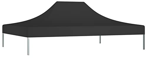 SECOLI Copertura Gazebo 4,5x3 m Telo per GazeboTetto di Ricambio per Gazebo Nero 270 g/m²