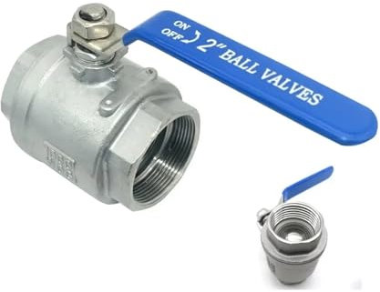 AQXYWQLL 304 Edelstahl-Kugelhahn mit Innendraht, zweiteilig, zweiteilig, 4/6 Wasserverteilungsschalterventil, 1/4 Zoll, 3/8 Zoll, 1/2 Zoll, 3/4 Zoll, 1 Zoll, 1-1/4 Zoll(3/4)