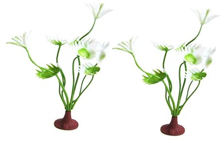 WOONEKY 20pcs Artificial Water Grass Realistic Fish Tank Decorations Aquarium Live Plants for Diy Mini Fish Tank