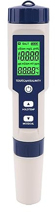 Wassertest Hochpräzises digitales Meerwasser-Salinitätsmessgerät for die Küche, Salzkonzentrationsmessgerät, Salimeter for Lebensmittel, Landwirtschaft, Fischteich, Suppe mit hoher Empfindlichkeit(Wit