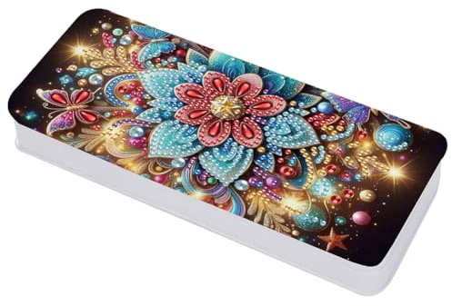 5D Diamond Painting Federmäppchen Stiftebox, DIY Diamant Malerei Bleistiftetui Bleistiftbox, Diamant Painting Stifte Aufbewahrung Organizer Geschenk (J)