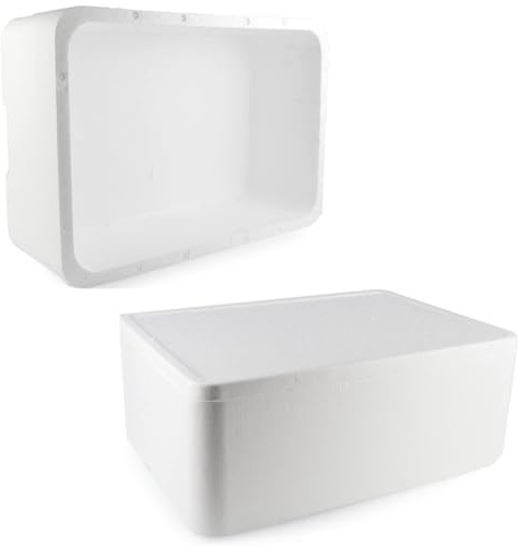 PZ 2 Scatola Termica Grande Bianca Rettangolare 60x40x40 CM + Coperchio
