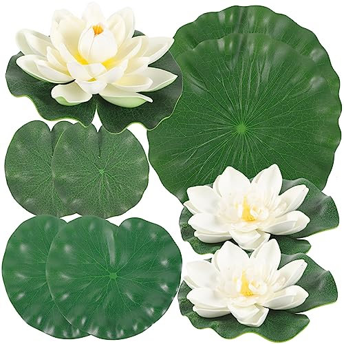 Artificial plants 1 Set Foam Lotus Lilies Pad Realistische Lilie -Pads Blätter künstlicher Lotusblätter Fischtank Landschaft Ornamentpflanzen für Fischtanklilie für Teiche Fischteich Plastik Wasser