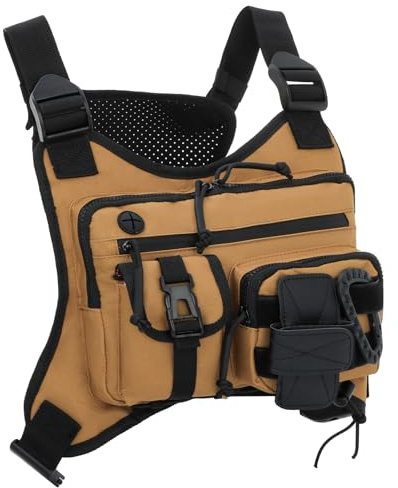 BWBIKE Borsa Pettorale da Esterno - Pacchetto Toracico EDC Leggero per Uomo e Donna, Gilet Tattico Molle per Corsa, Ciclismo ed Escursionismo, Allenamenti e Viaggi