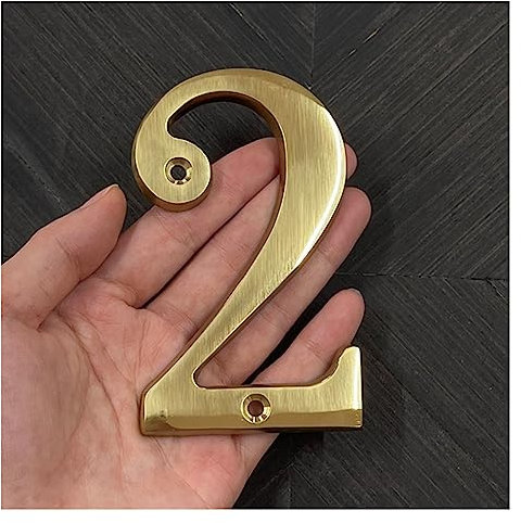 Numero Civico Esterno,Numero Civico 10,2 cm, 100 mm, in ottone massiccio, numero civico moderno, numeri di porta dell'appartamento, numero di casa, indirizzo della cassetta postale, targhe for segnale