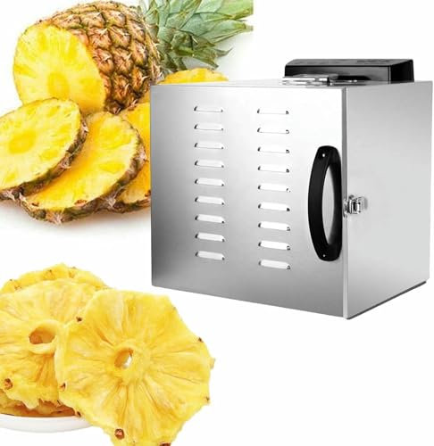 Electric Food Dehydrator with 6 Trays for Homemade Jerky, Dog Treats, and Fruit - Compact Drying Box for Healthy Snacks