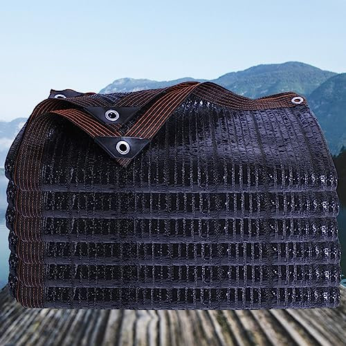Black Shade Sail Netting - Sunblock Shade Cloth with Grommets 3x4m (9.8ft x 13ft) for Garden Pergola Patio Chicken Coop Swimming Pool Outdoor Use.