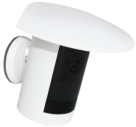 Sun Rain Shade Cover Compatible with Ring Outdoor Cam Plus, Camera Shield Protective Case for Resistant UV, Weather-Resistant Rain Cover, Easy Installation (White)