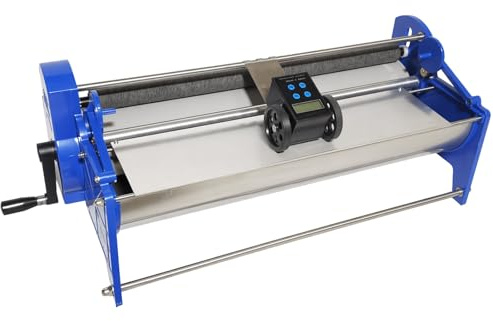 53 cm handvevad tapet limmaskin rostfritt stål manuell applikator med elektronisk mätare arbetsområde 52-53 cm 8 L limbehållare för tapetklister gummering stärkelse