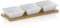 kela Set de 4 bols à servir PHILIPA, Bols à snack en porcelaine avec plateau de service en bambou, carré, Set de bols à tremper blanc