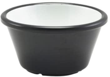 Genware Lot de 24 ramequins en mélamine bicolore Noir Capacité 59 ml Diamètre 65 mm E278-03