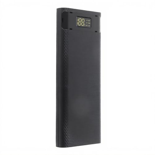 Mobile Battery Box - Shell Power Bank fai da te, versione carica rapida 8x Power Bank Case, supporta tutti i modelli di ricarica del telefono cellulare(Nero)