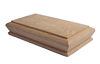 Blueprint Joinery Solid Oak Pyramid Cap for 70mm Newel Posts (Double Cap) - Pyramid Style Newel Post Caps Available As Double Cap, Full Cap & Half Cap. Oak Newel Post Caps for Stairs.
