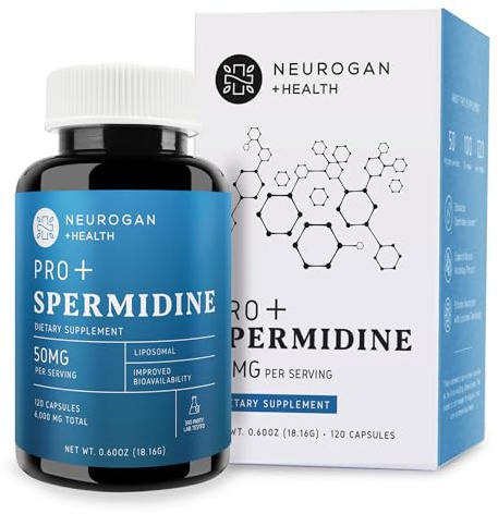 Neurogan Spermidine PRO Supplement Capsules - 50mg Per Serving, 60-Day Supply - Enhanced Absorption for Longevity Routine - Spermidine 3HCl Spermidine Supplements for Men & Women