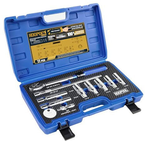 12pc Magnetic Spark Plug Socket Set with Installation Tube, 3/8 Click Torque Wrench, Spark Plug Gap Tool, Magnetic Swivel Sockets, U Joint and 10 Extension Bar（12pcs）