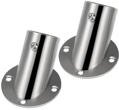 Garneck 2pièces Support De Tringle À Rideau Inoxydable Fixation Angulaire pour Penderie Et Salle De Bain Facile À Installer Résistant