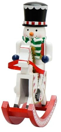 Luwecf Schiaccianoci in Legno a Dondolo, Statua dello Schiaccianoci, bomboniere Classiche, Statuette dello Schiaccianoci, per Accessori di Disposizione della