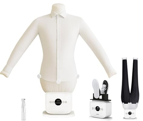 DHMYYXGS Repassage Chemise Automatique avec Fonction Vapeur,Mannequin à Air Chaud Gonflable,écran Tactile,Réduit Odeurs Et Désinfecte,Idéal pour Chemises,Chemisiers Et Vêtements Délicats A