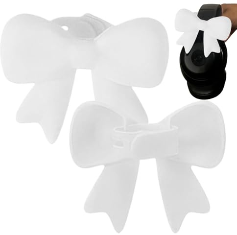 Headset Bows - Silicone Bows Coquettish Headphone Clip, 3D Silicone Bow Shape Prop,2 Pieces Headphone Attachment, | Cute Earphone Decorations For Streaming, Studying, Work,Travel & Party