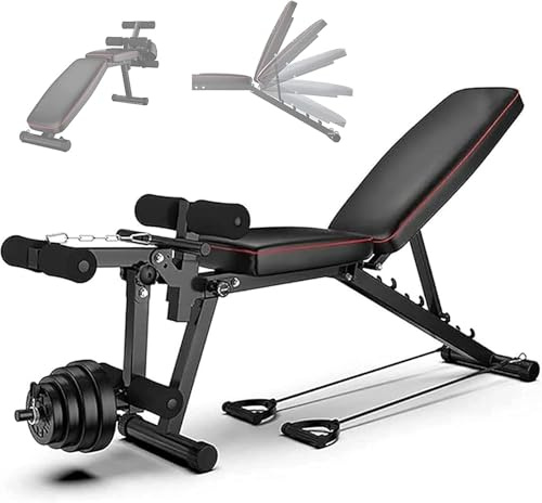 Banc de Musculation Pliable Multifonction – Pour Abdominaux, Extension des Jambes, Curl des Jambes – Dossier Réglable sur 5 Positions – Fitness à Domicile – Homme & Femme