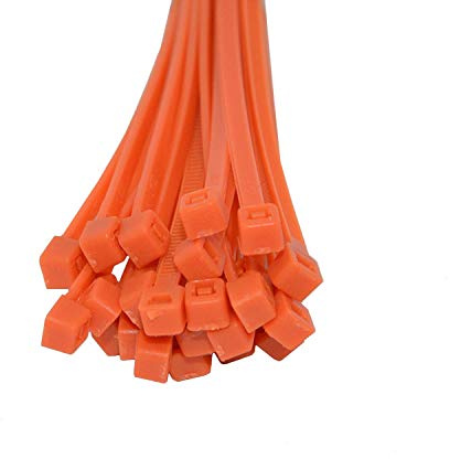 Kabelbinder 100 Stk. 4,8 x 200 mm farbig bunt Polyamid 6.6 Industriequalität (orange)