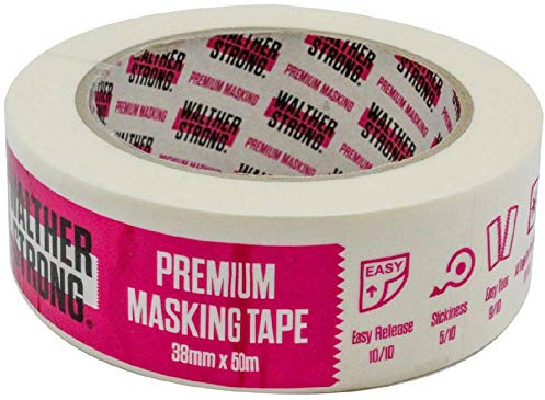 Walther Strong and Co. Ltd 635755 Premium Low Tack Masking Tape - Beige - 38 mm x 50M Roll