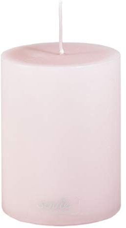 Sovie Candles Stumpenkerzen | Flachkopfkerze Blockkerze | Brenndauer ca. 52 Std. | Ø 70 mm x H 100 mm | 12 Stück (Rosa)