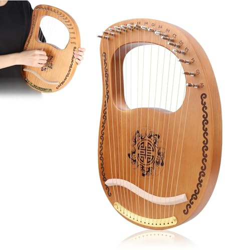 Tragbare Harfe, 16 Saiten, kleine Harfe, Mahagoni, Okoman, Holz, Musikinstrument, Anfänger, -16, Violine