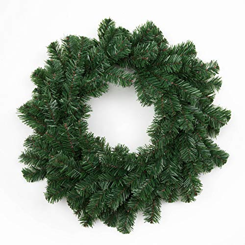 55cm Green Christmas Wreath Alaskan Pine for Fireplaces Home Wall Door Stair Artificial Xmas Tree Garden Yard Decorations