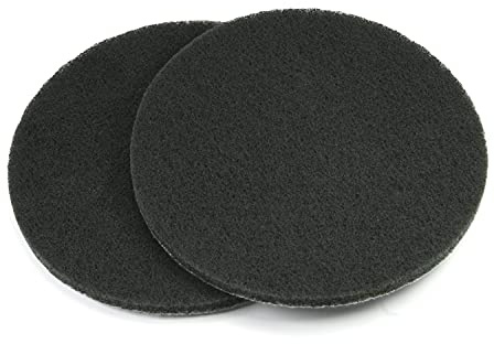 Auniwaig 7 Inch 1200-Grit Scrubber Scouring Pads Drill Power Brush Scuffing Disc Hoop and Loop Surface Conditioning Disc for Bathroom & KitchenTile Cleaning Gray 2Pcs